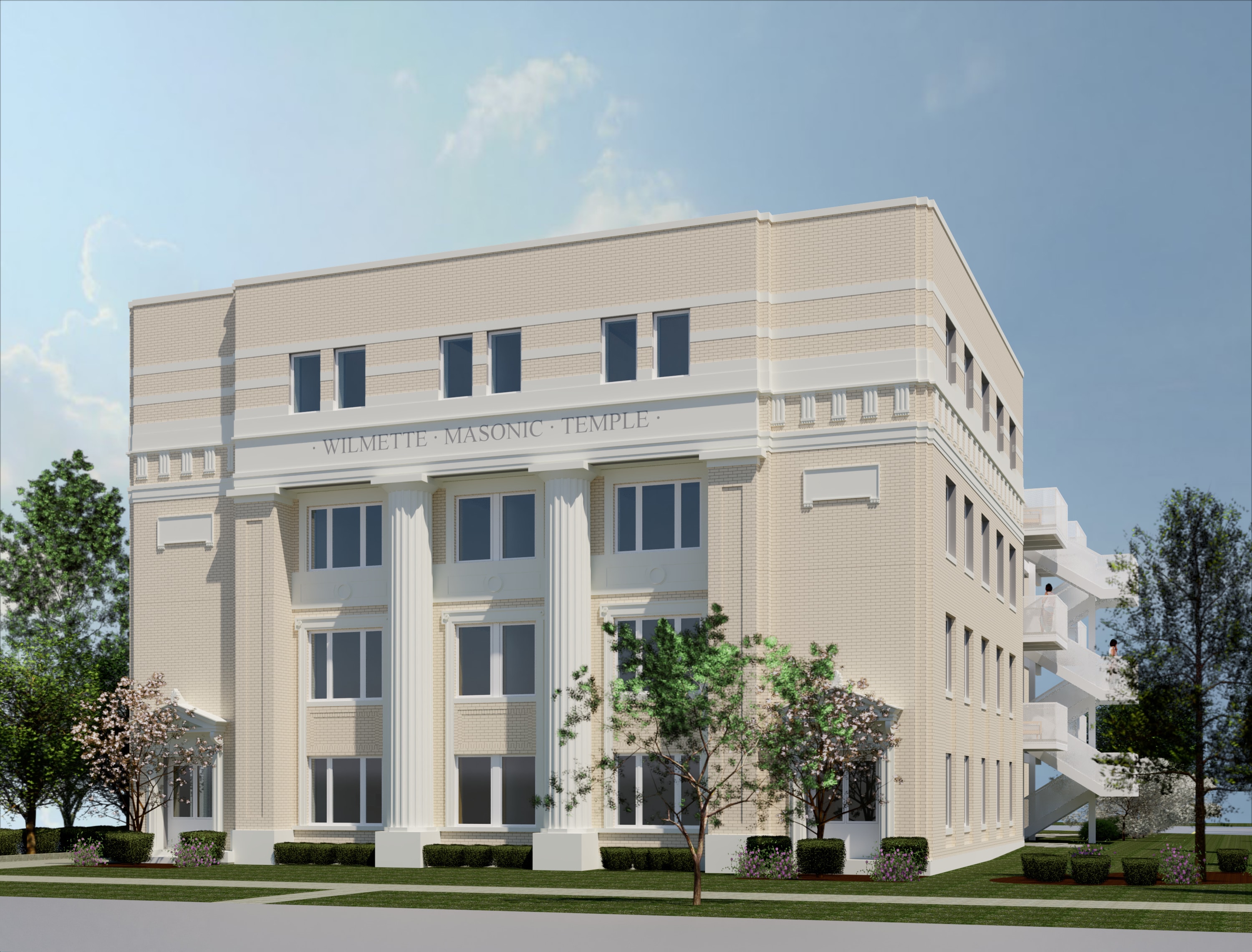 Wilmette Masonic Lodge at 625 Hibbard Street, Wilmette, Illinois